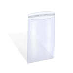 Zijlas zakken met klep en kleefstrook - transparant